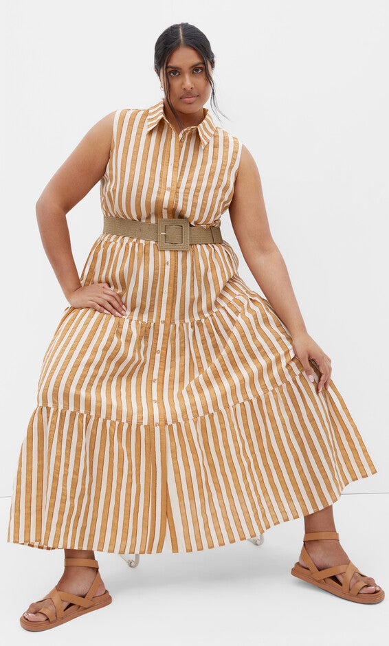 Clean Lines Dress - terracotta, ORANGE, alternate image number 3