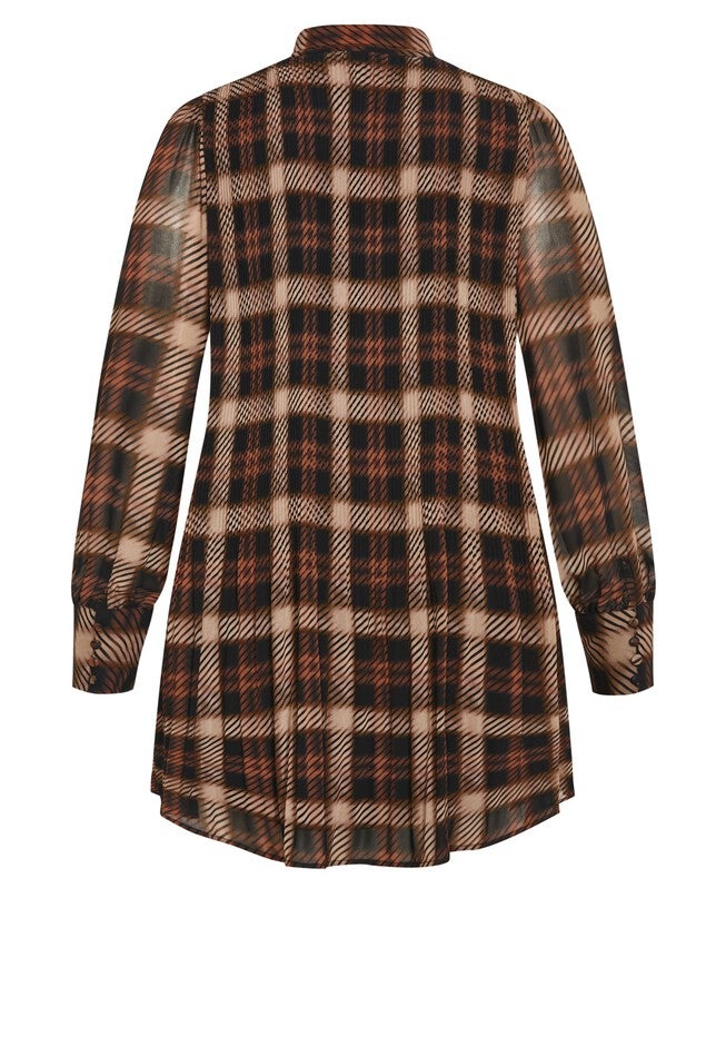 Sexy Plaid Dress - black, BLACK, alternate image number null