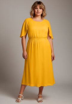 Caplet Midi Dress