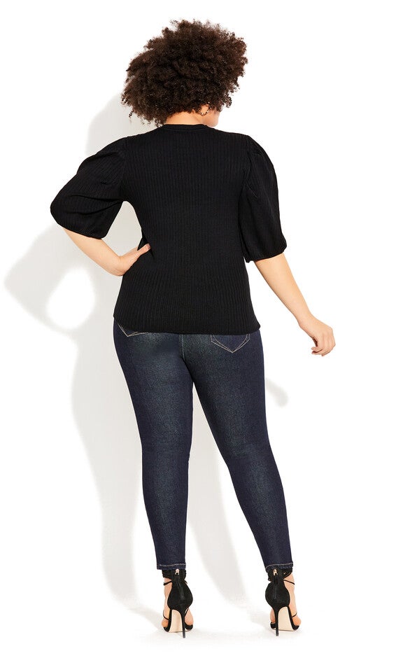 Sweet Rib Top - black, BLACK, alternate image number 3