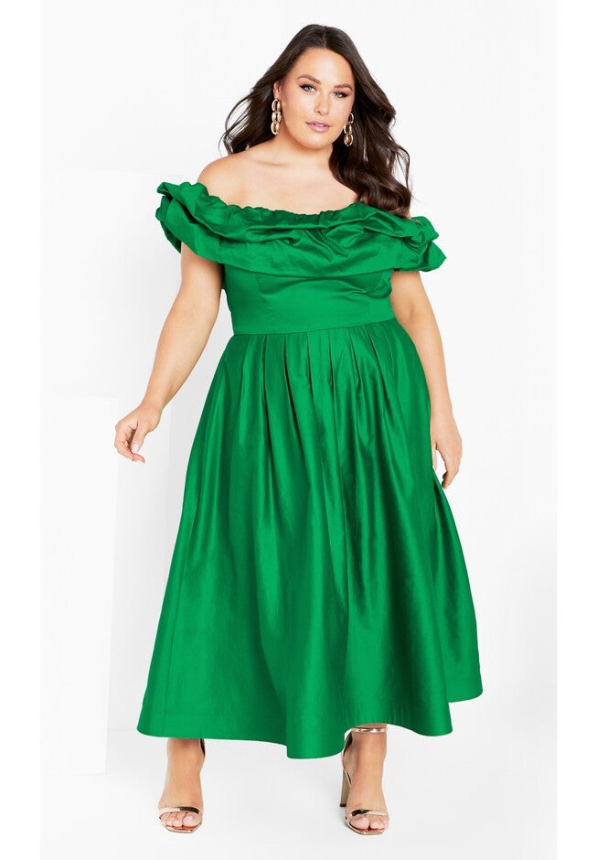 Mayah Dress - jellybean, GREEN, on-hover image number null