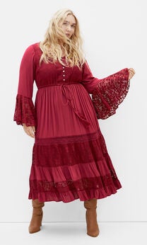 Tisha Lace Maxi Dress - shiraz