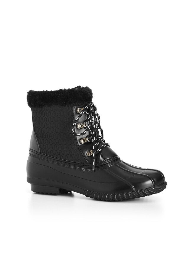 Ariah Cold Faux Fur Ankle Weather Boot, BLACK, hi-res image number 0