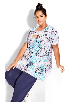 Keyla Foil Top