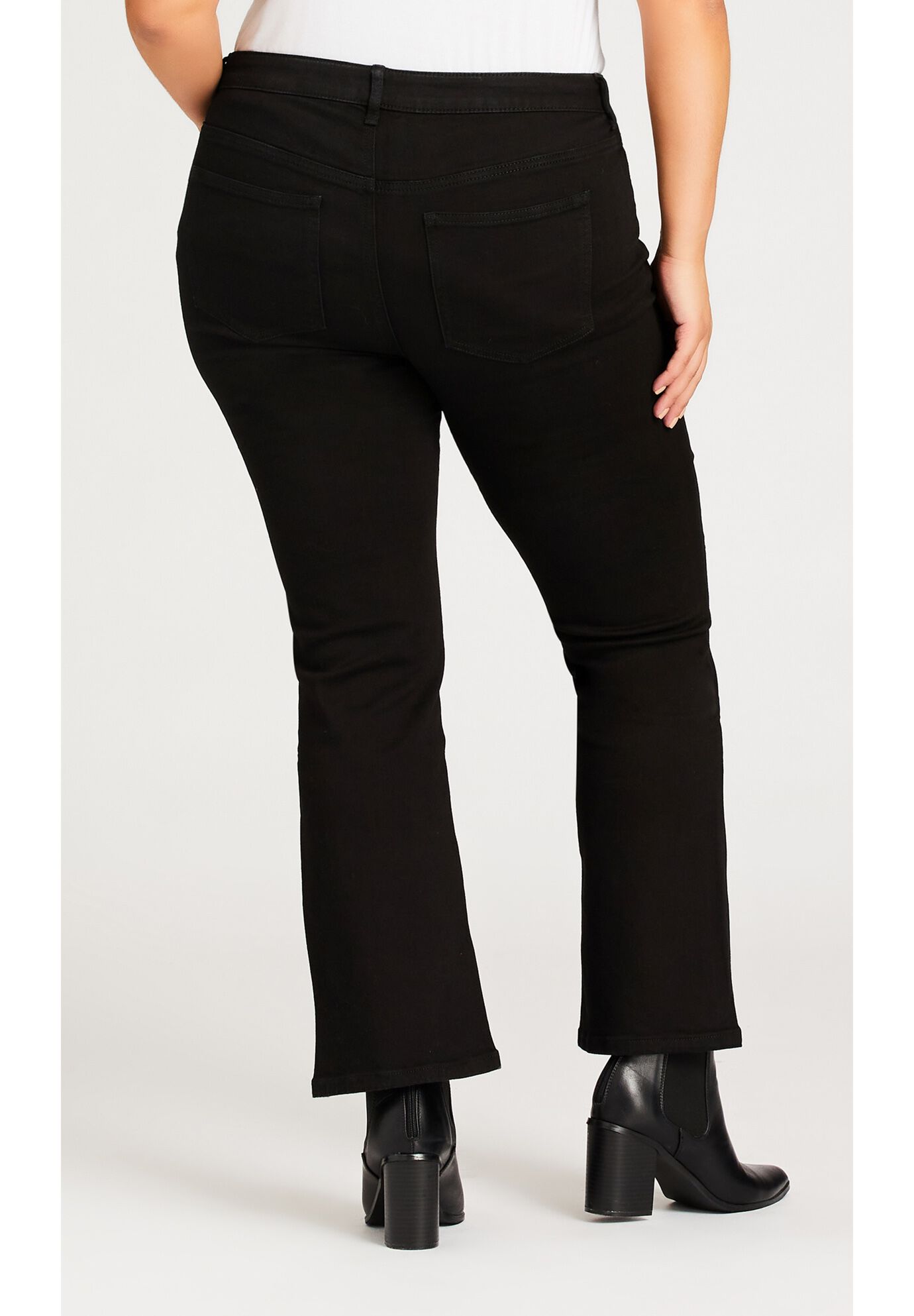 Glam Denim Woven Jean, BLACK, alternate image number 4