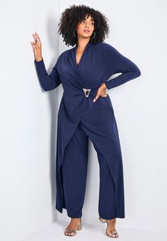 Glamour Wrap Front Jumpsuit