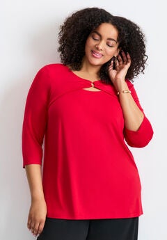 Knot Front Keyhole Top