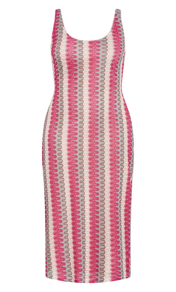 Leilani Stripe Dress - pink, ORANGE, alternate image number null