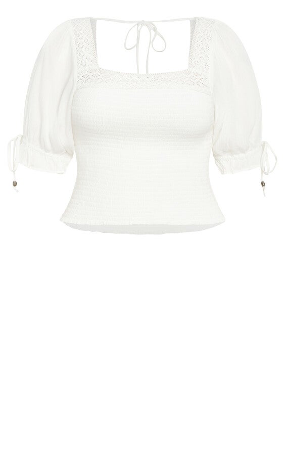 Aurora Plain Top - ivory, BEIGE, alternate image number 5