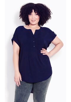 Button Pleat Top