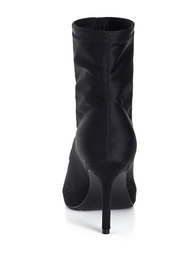 WIDE FIT Sassy Sock Boot - black, BLACK, alternate image number null