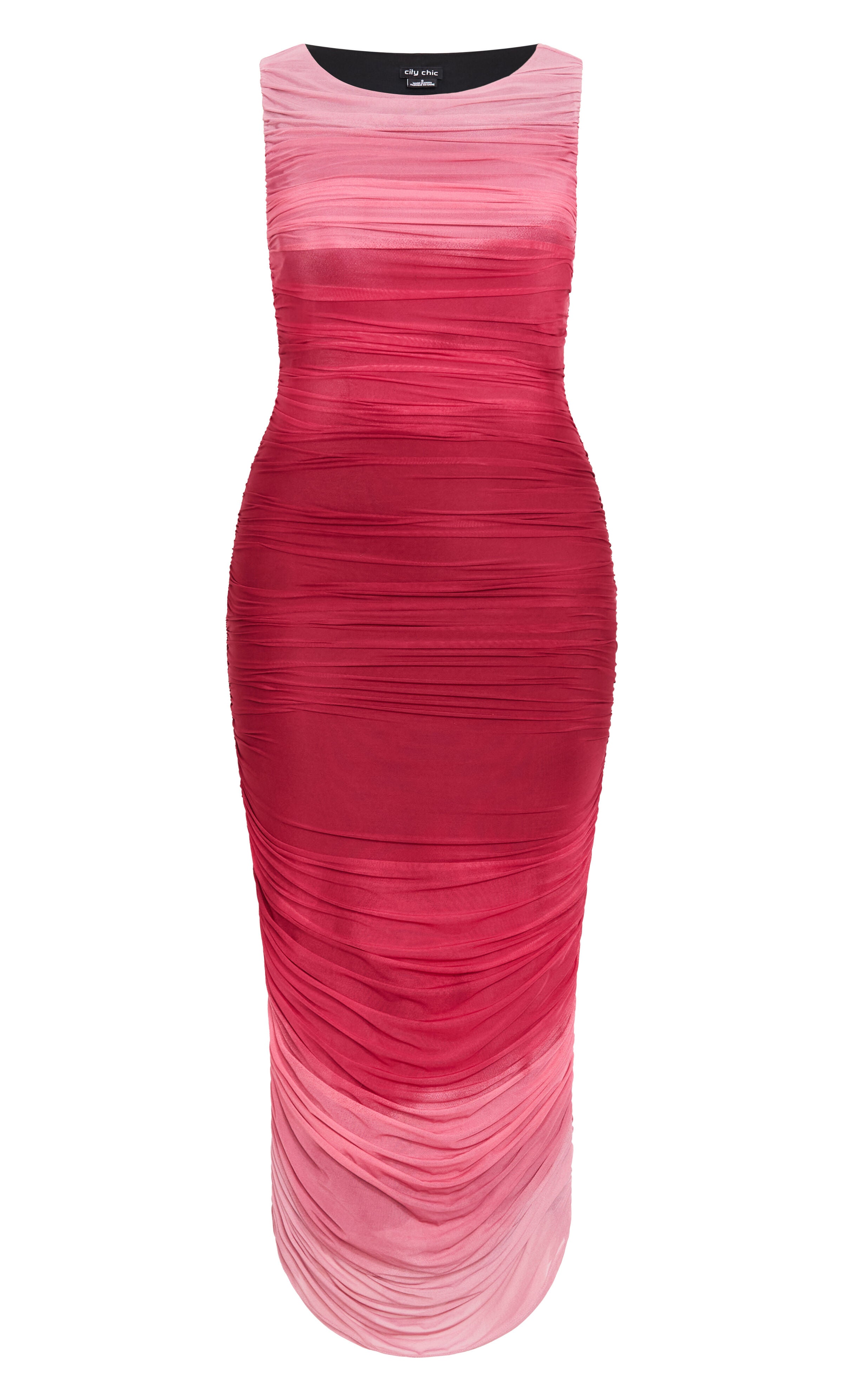 Halo Ombre Dress - ruby, PINK, alternate image number 4