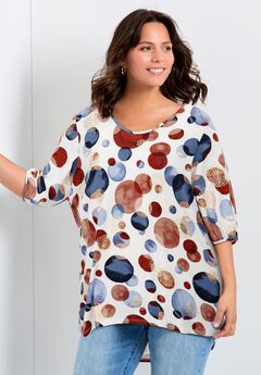 Leila Foil Print Top
