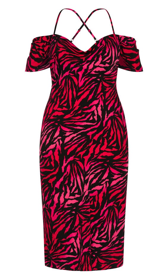 Mariah Print Dress - pink, BLACK, alternate image number null