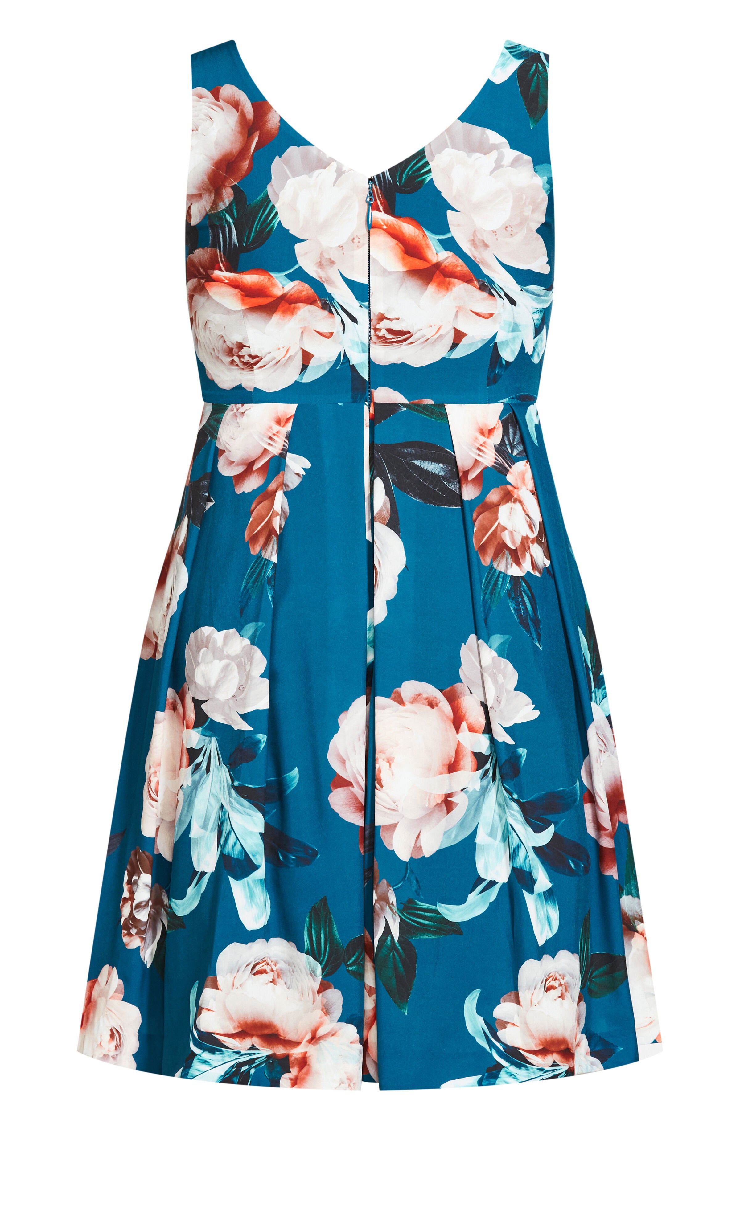 Sandra Dress - teal, TEAL CAMILLA FL, alternate image number 5