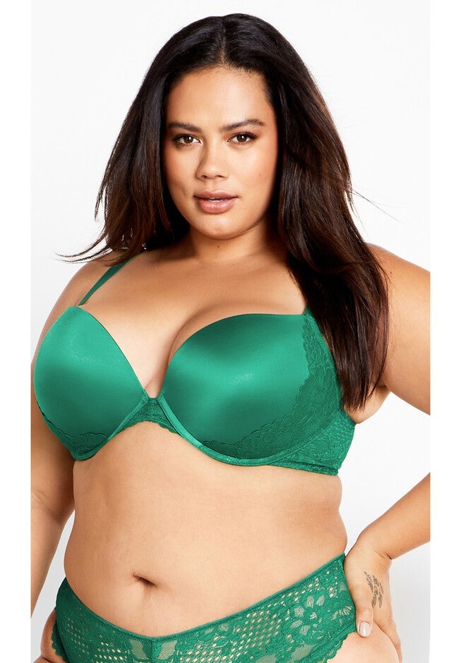 Allure Push Up Bra - kelly green, GREEN, on-hover image number 1