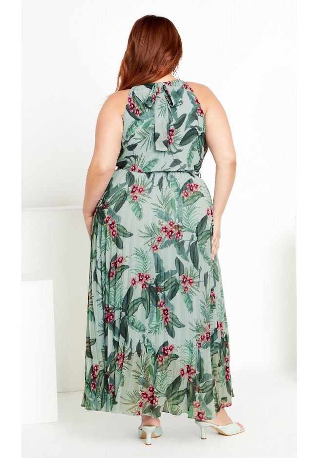 Rebecca Print Maxi Dress - seafoam, GREEN, alternate image number 2