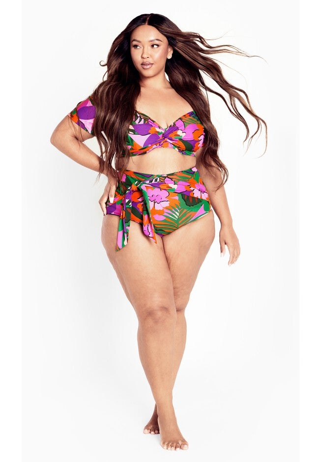 Sicilia Swim Print Brief - fuchsia, PINK, on-hover image number 1