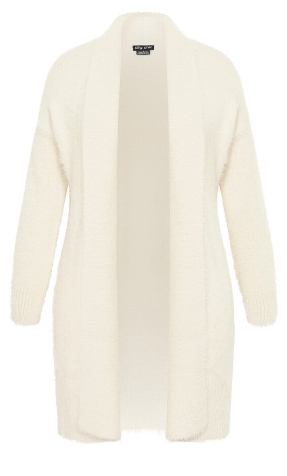 Fluffy Cardigan - Cream, BEIGE, alternate image number null