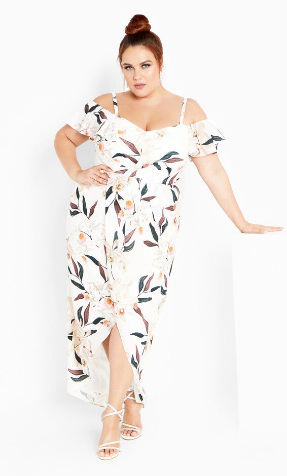 Sweet Orchid Maxi Dress - ivory, WHITE, alternate image number null