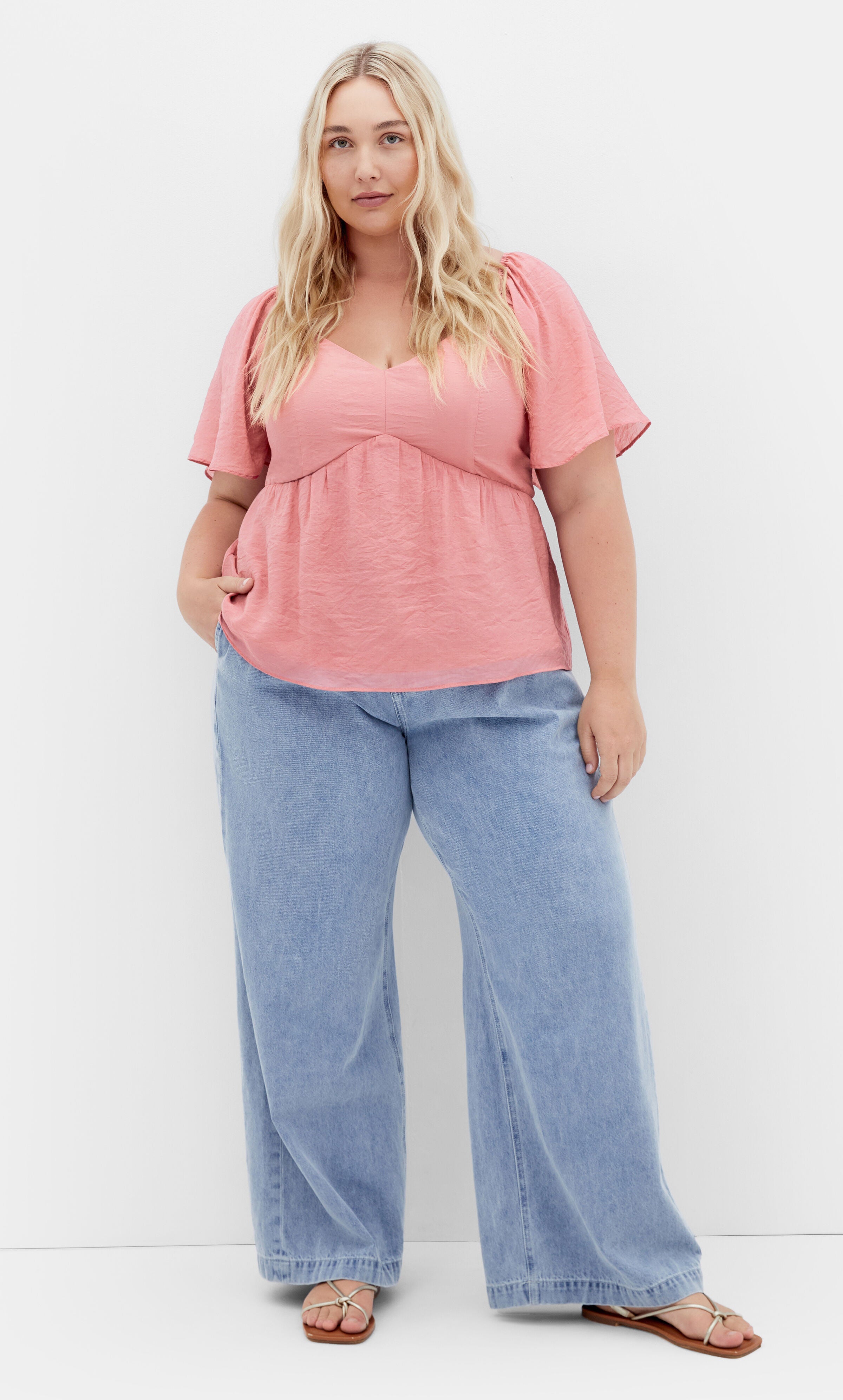 Marci Top - deep rose, PINK, alternate image number 1