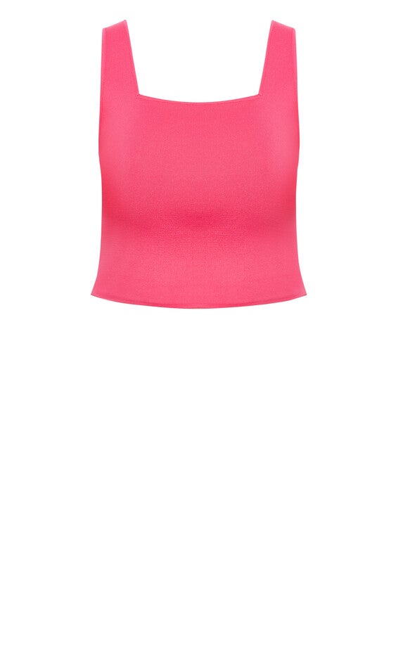 Lanie Compact Knit Top - vibrant pink, PINK, alternate image number null