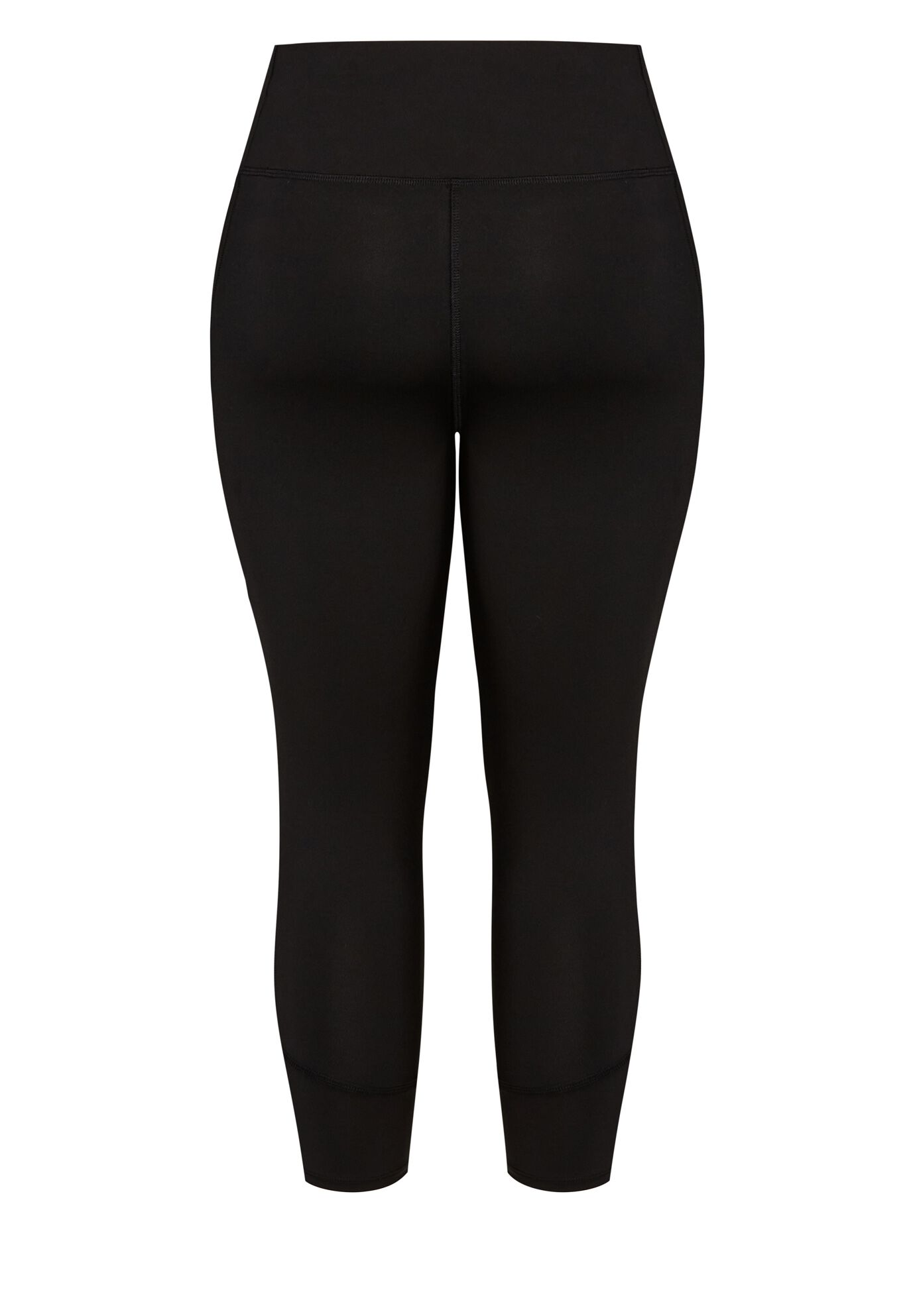 Pocket Capri Plain Legging, BLACK, alternate image number 2