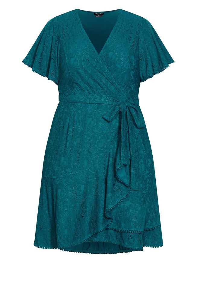 Sweet Love Lace Dress - teal, GREEN, alternate image number null