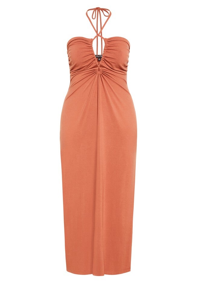 Miley Maxi Dress - tan, BROWN, alternate image number 3