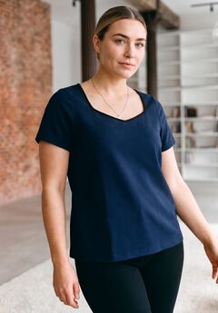 Audrey Contrast Sweetheart Top