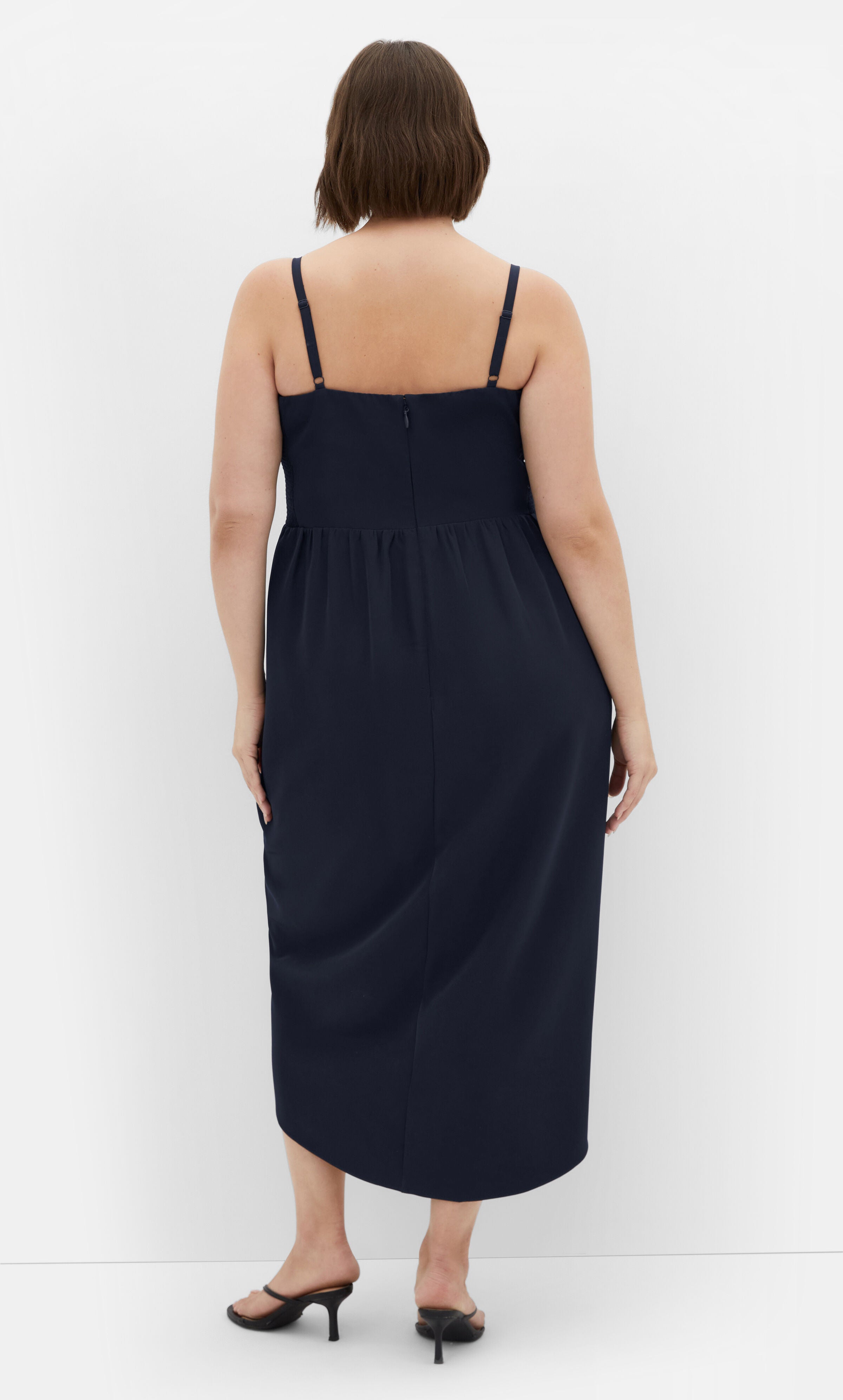 Sassy V Dress - navy, BLUE, alternate image number 2