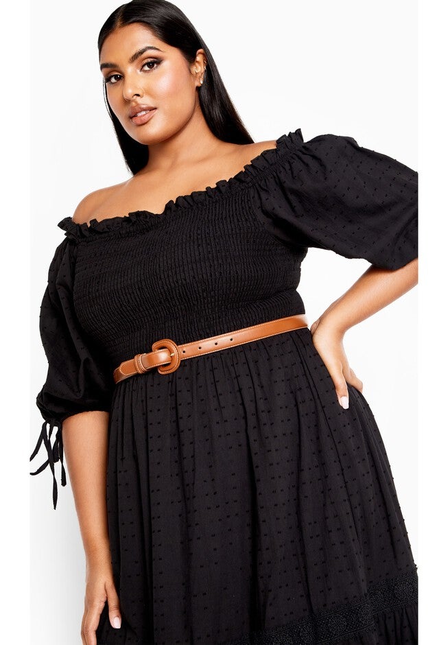 Love Shirred Dress - black, BLACK, alternate image number null