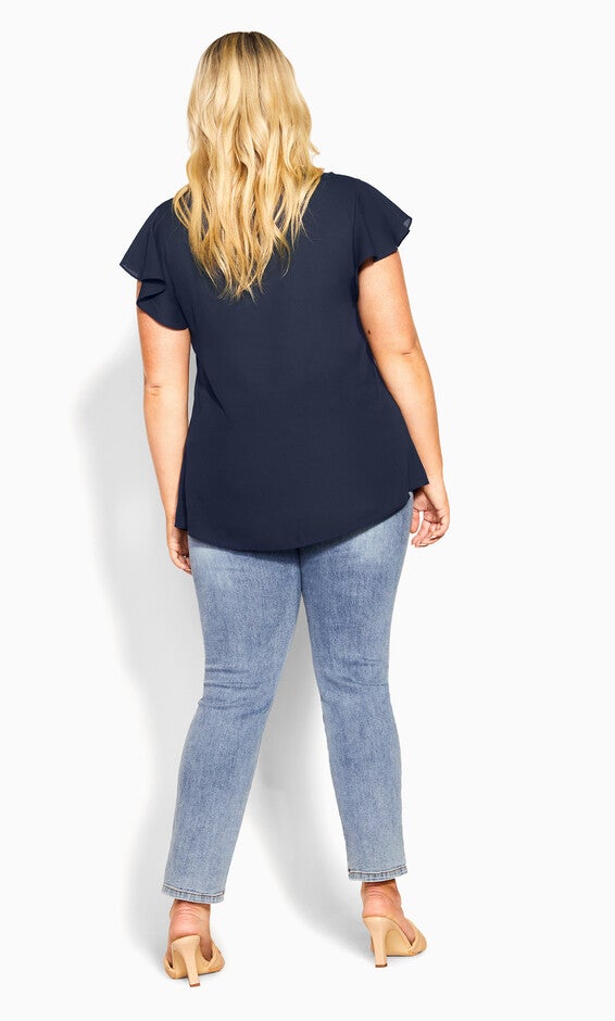 Zip Fling Top - navy, BLUE, alternate image number 4