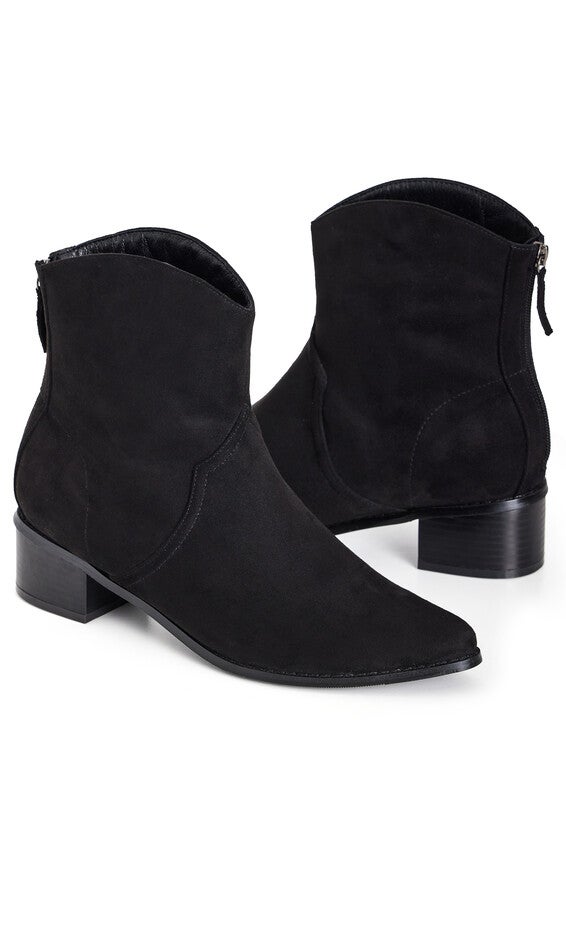 WIDE FIT Western Ankle Boot - black, BLACK, alternate image number null