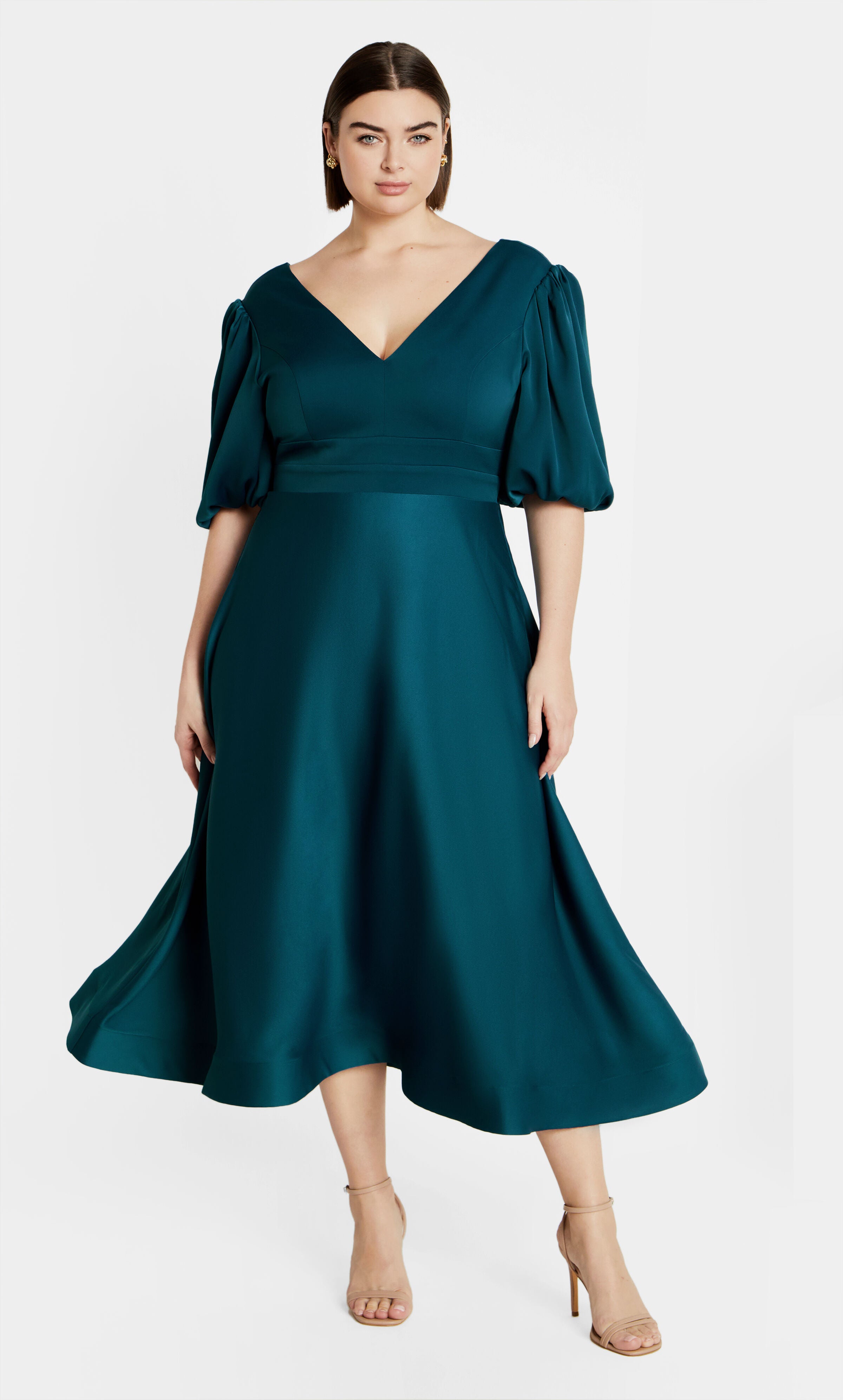 Lula Dress - teal, GREEN, hi-res image number 0