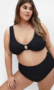 Avalon Hi Waist Bikini Brief - black