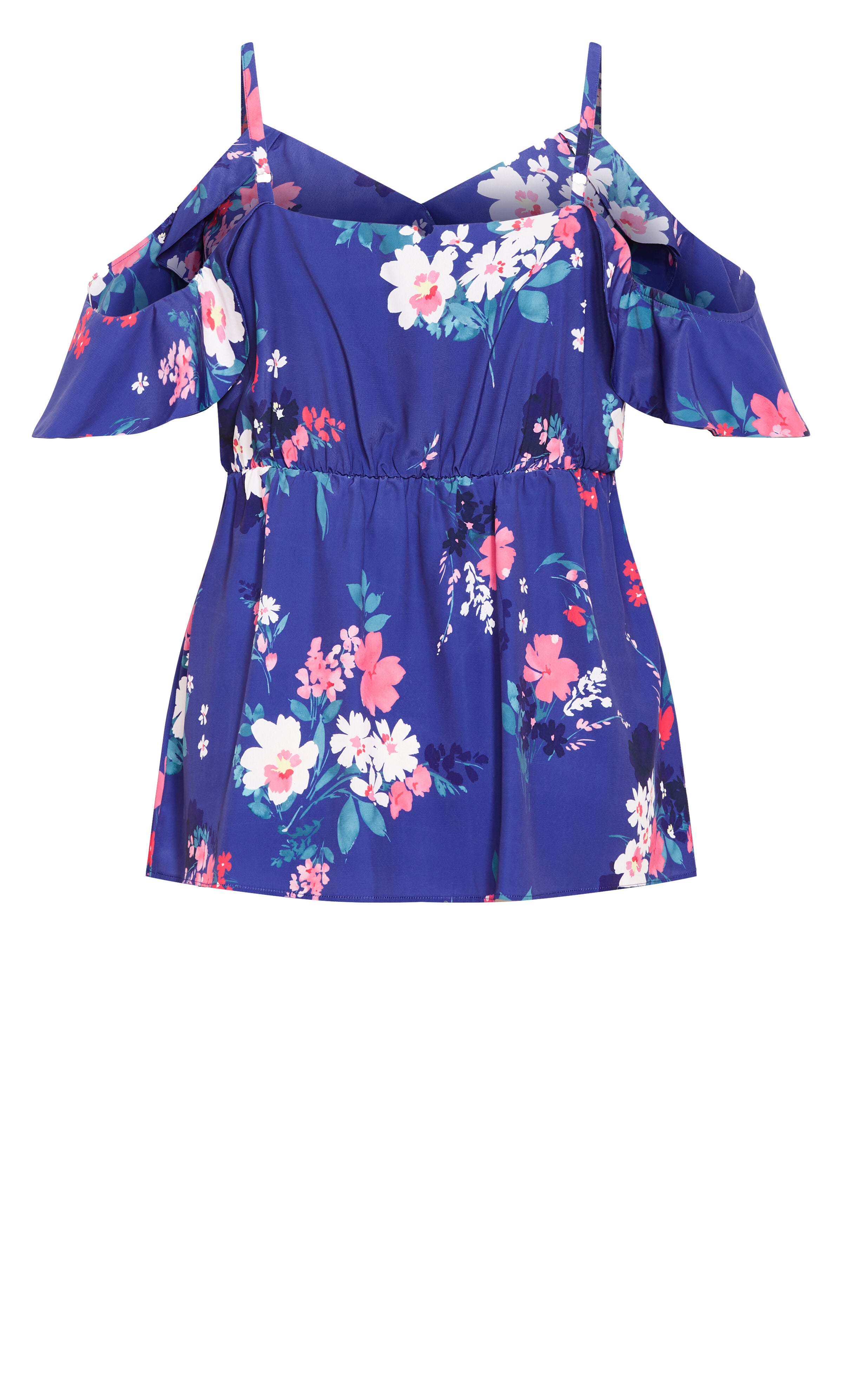 Kallie Print Top - cobalt, BLUE, alternate image number 6