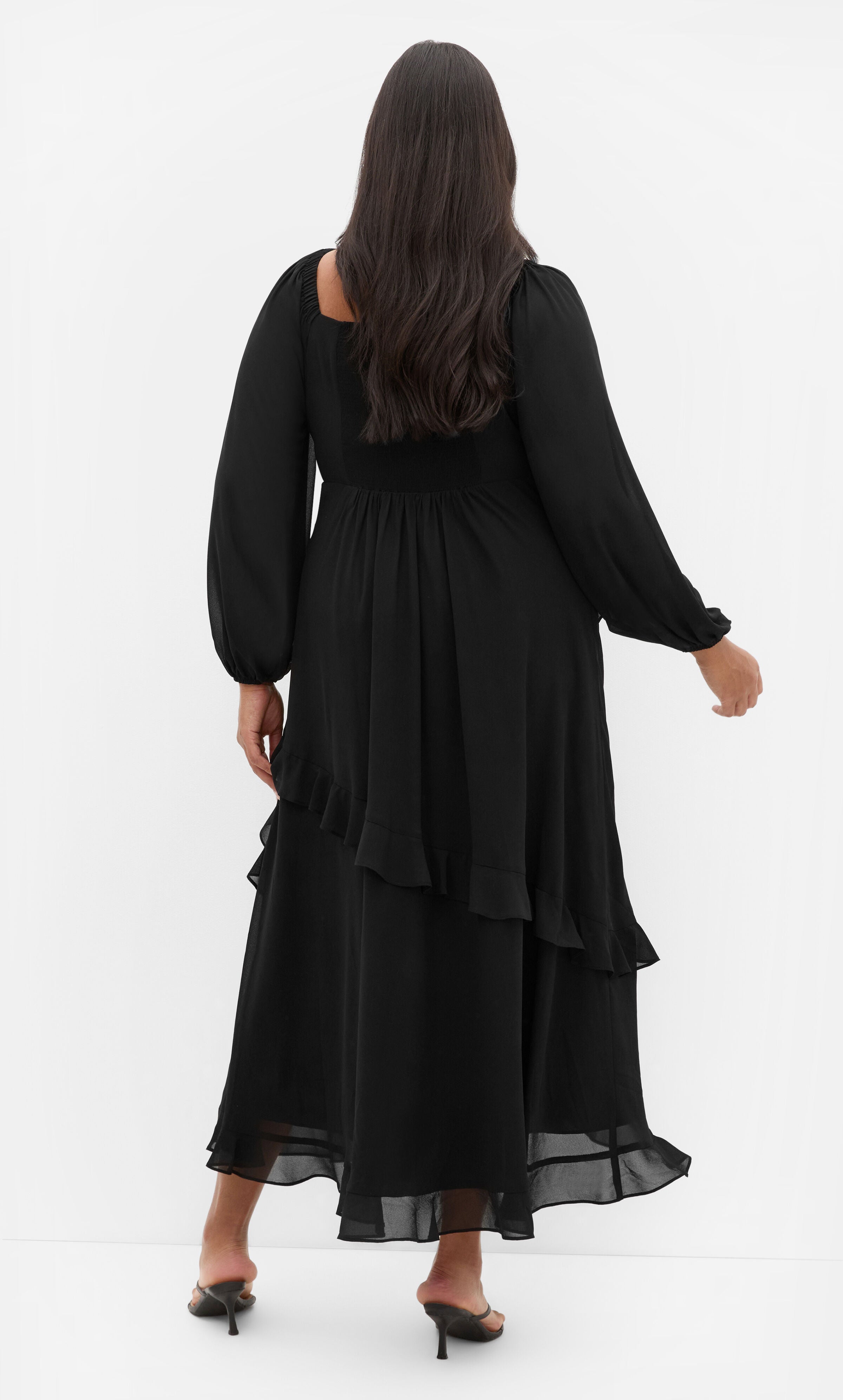 Shayla Long Sleeve Maxi Dress, BLACK, on-hover image number 1
