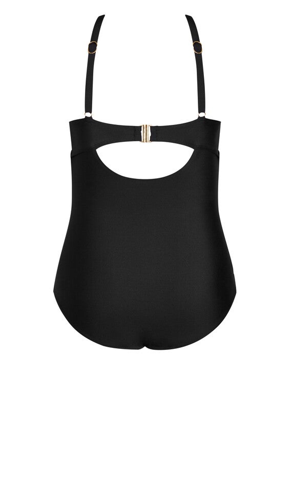 Cancun Underwire Print 1 Piece - black, BLACK, alternate image number null