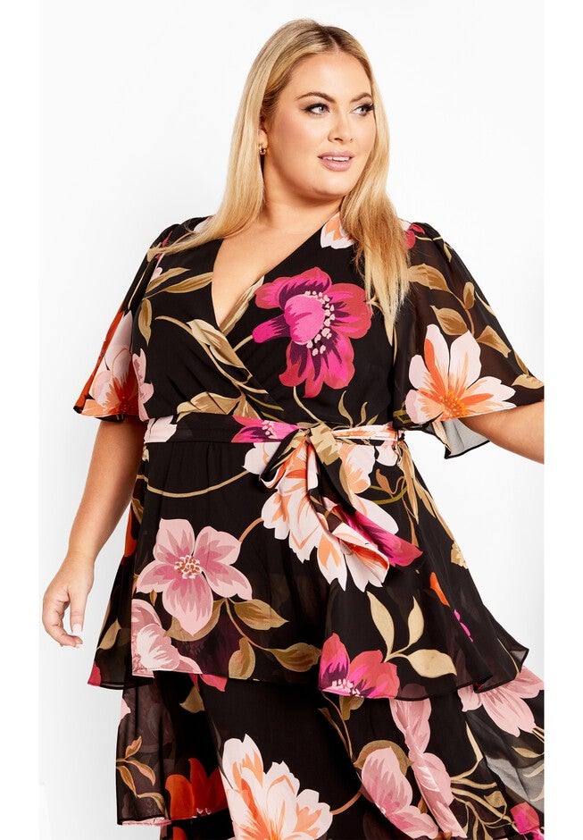 Nicola Print Dress, VIVA GLAM, alternate image number 3