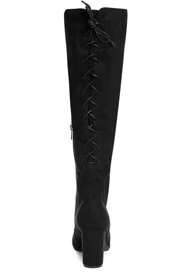 WIDE FIT Perry Knee High Boot - black, BLACK, alternate image number null