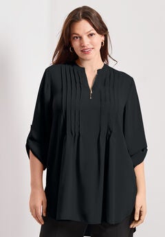 Roll Tab Zip Front Tunic