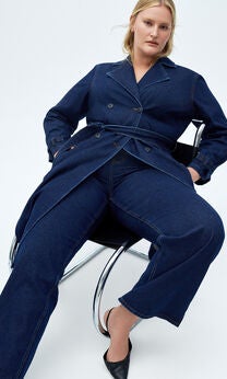 Laylo Trench Coat - dark denim