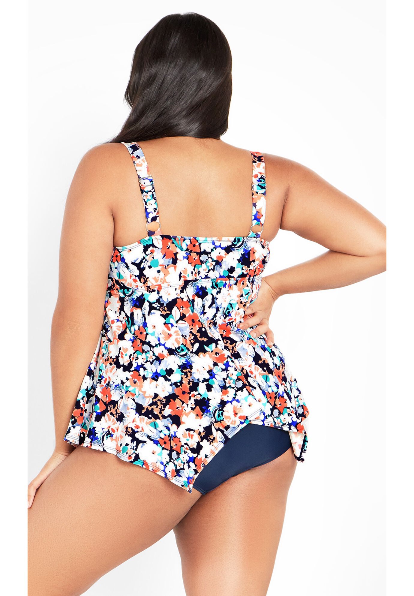 Sharkbite Print Tankini Top, MONTAGE FLORAL, on-hover image number 1