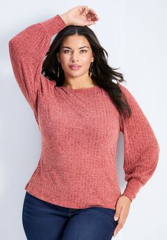 Jessica Rib Hacci Knit Top