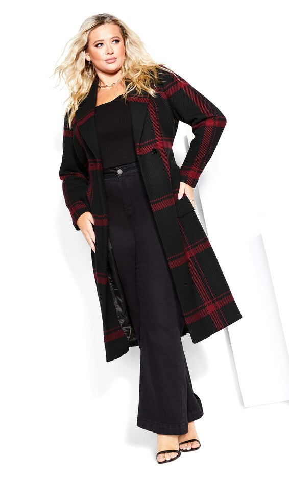 Checkmate Coat - ruby, RED, alternate image number null