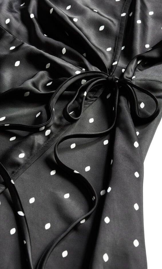 Amira Spot Dress - black, BLACK, alternate image number 5