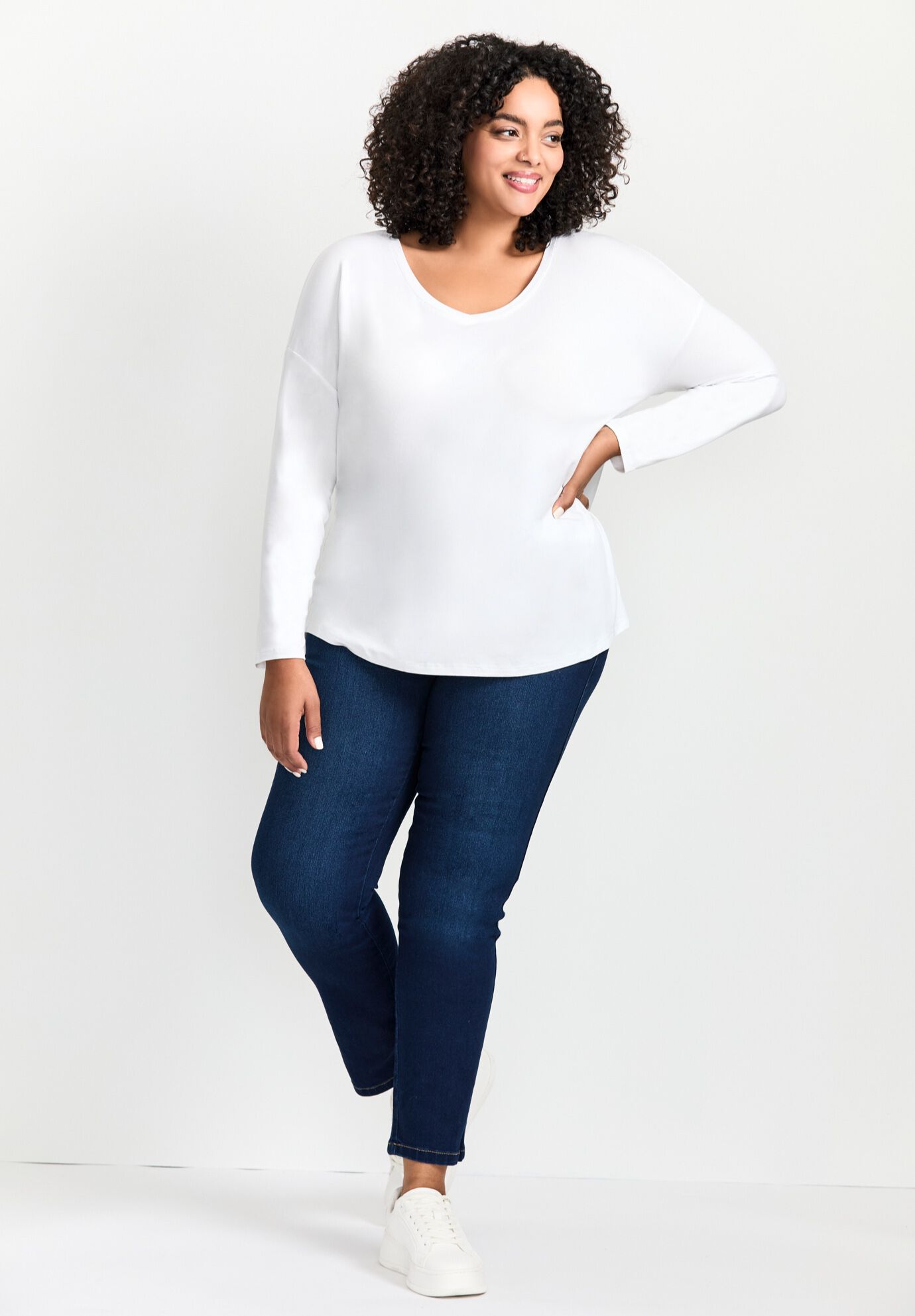 Taya Essential Top, WHITE, on-hover image number 1