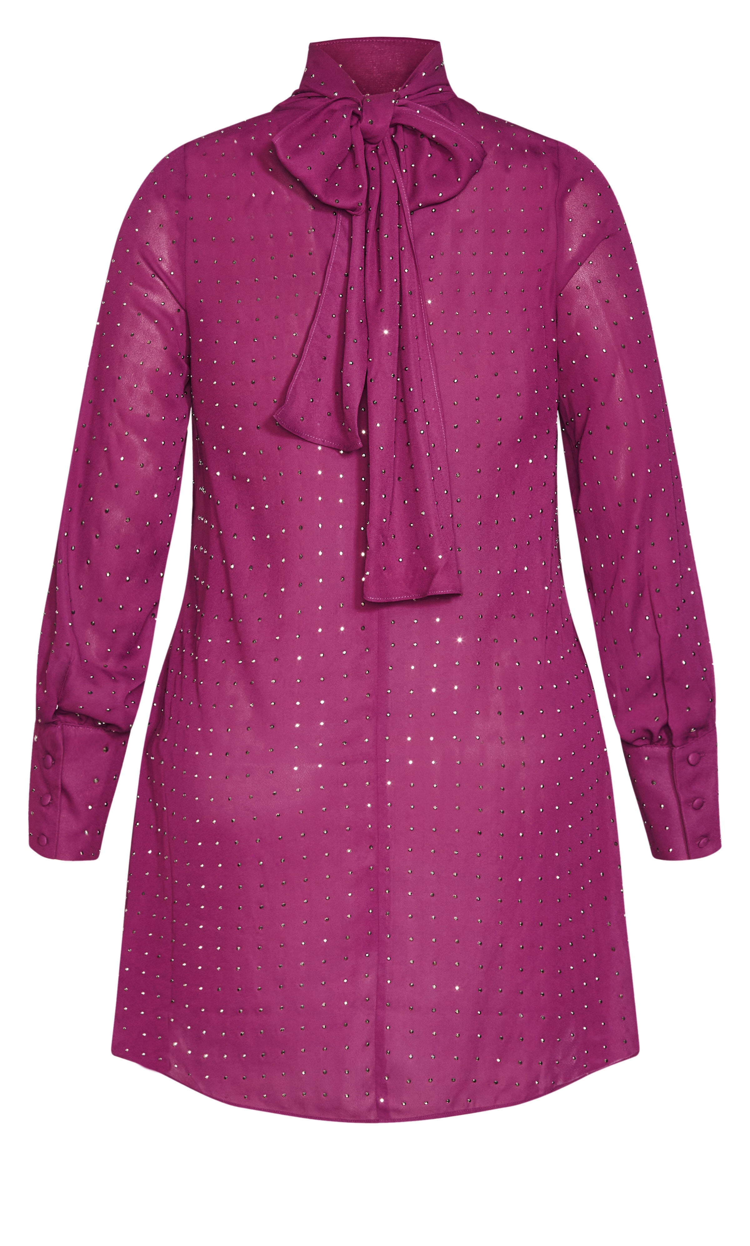 Nailhead Tunic - mulberry, PURPLE, alternate image number 6