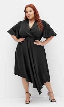 Scarlette Flutter Dress - black